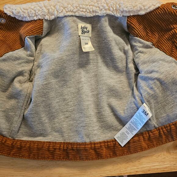 OshKosh B’Gosh Baby Jacket 3M Brown Corduroy Sherpa Lined Collar Cozy Winter - Picture 7 of 11